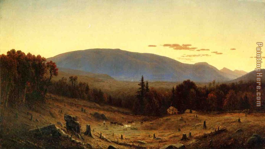 Hunter Mountain, Twilight painting - Sanford Robinson Gifford Hunter Mountain, Twilight art painting